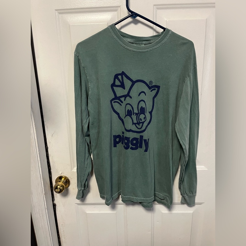 Comfort Colors Womens  Teal Long Sleeve Piggly Wiggly Hilton Head Island med.